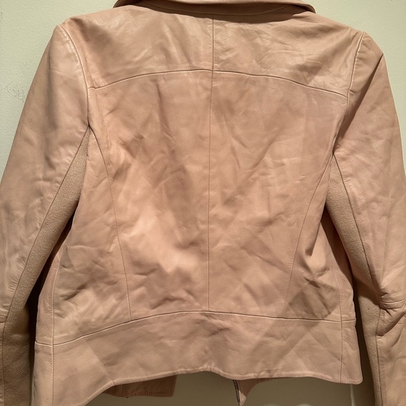 Chelsea28 Pink Leather Bomber Jacket - Picture 9 of 9
